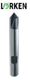 <strong>Lörken</strong>-Vollhartmetall-Entgratfräser 90°, ø = 12 mm, Gesamtlänge l1 = 83 mm, Z=4, Weldonschaft ø 12