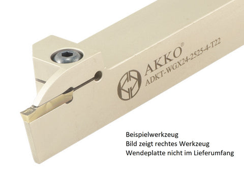 AKKO Außen-Stechhalter, kompatibel mit Walter-Stechplatte GX16-2
<br/>rechts, Schaft 25 x 25 mm