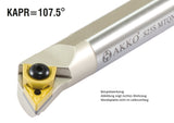 S32T MTQNR 22 AKKO Bohrstange ø 32 mm für TNM. 2204..
<br/>rechts, 107.5° Einstellwinkel