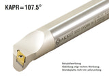 A20Q SVQBL 11 AKKO Bohrstange ø 20 mm für VB.T. 1103..
<br/>links, 107.5° Anstellwinkel, mit Innenkühlung