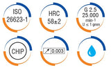 Spannzangenfutter Mini ER16 mit Polygon C6 ISO 26623-1, LPR= 130, mit Innenkühlung, Hersteller AKKO
