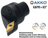AC4 SVJCL 27050 11 AKKO Monoblock-Drehhalter linksmit Polygonschaft, Schneidkopf kompatibel mit Capto 4