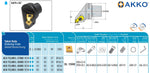 AC5 TCLNR 35060 12 H AKKO Monoblock-Drehhalter rechts
<br/>Polygonschaft kompatibel mit Capto 5