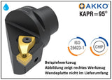 AC4 TCLNL 27050 09 H AKKO Monoblock-Drehhalter links
<br/>mit Polygonschaft, Schneidkopf kompatibel mit Capto 4