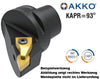 AC4 TDJNR 27050 11 H AKKO Monoblock-Drehhalter rechts
<br/>mit Polygonschaft, Schneidkopf kompatibel mit Capto 4