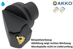 AC4 TEL 27050 16 H AKKO Monoblock-Gewinde-Drehhalter links
<br/>Polygonschaft kompatibel mit Capto 4