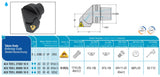 AC5 TEL 35060 16 H AKKO Monoblock-Gewinde-Drehhalter links
<br/>Polygonschaft kompatibel mit Capto 5