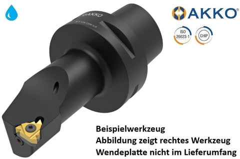 AC5 TIL 22090 16 H AKKO Monoblock-Gewinde-Drehhalter links
<br/>Polygonschaft kompatibel mit Capto 5