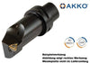 AC4 TIL 19070 22 H AKKO Monoblock-Gewinde-Drehhalter links
mit Polygonschaft, Schneidkopf kompatibel mit Capto 4