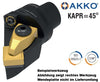AC4 TSSNL 27045 15 AKKO Monoblock-Drehhalter links
<br/>mit Polygonschaft, Schneidkopf kompatibel mit Capto 4