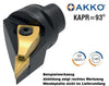 AC8 TVJNR 55080 16 H AKKO Monoblock-Drehhalter rechts
mit Polygonschaft, Schneidkopf kompatibel mit Capto 8