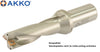 <strong>AKKO</strong>-Wendeplatten-Vollbohrer ø 35 mm, Bohrtiefe 2xD
<br/>kompatibel mit Sandvik 880-0604.., Schaft-ø 40 mit Innenkühlung