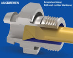 Mini-Cut-Einsatz aus VHM zum Innendrehen ødmin=4.2 mm  
<br/>Nutzlänge=10.2 mm, Hersteller AKKO