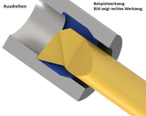 Mini-Cut-Einsatz aus VHM zum Innendrehen ødmin=6.2 mm  
<br/>Nutzlänge=30.50 mm, Hersteller AKKO