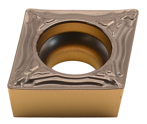 CCMT 09T304-FP1 LA214, LÖWE-Dreh-Wendeschneidplatte, positiv für Schlichtbearbeitung,
<br/>ER 0,4 mm, Hartmetallsorte für Stahl
