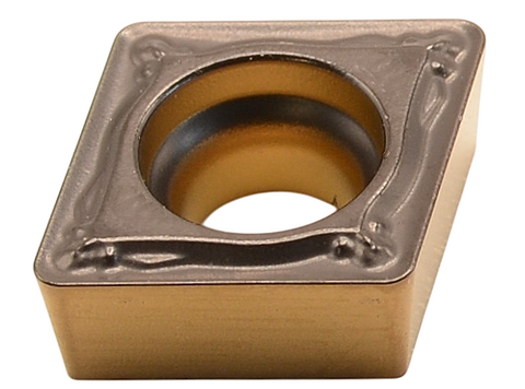 CCMT 09T308-MP1 LA314, LÖWE-Dreh-Wendeschneidplatte, positiv für mittlere Bearbeitung,
<br/>ER 0,8 mm, Hartmetallsorte für Stahl