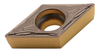 DCMT 11T304-FP1 LA214, LÖWE-Drehplatte, positiv für Schlichtbearbeitung,
<br/>ER 0,4 mm, Hartmetallsorte für Stahl
