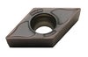 DCMT 11T304-FM1 LA317, LÖWE-Drehplatte, positiv für Schlichtbearbeitung,
<br/>ER 0,4 mm, Hartmetallsorte für VA
