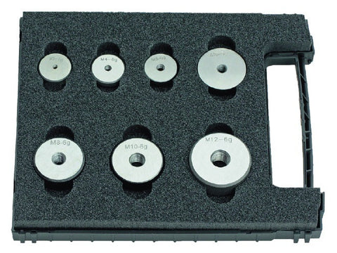 Ausschusslehrring-Satz M 3 - M 12 in Tol. 6g, 7-teilig, Fabrikat OWT, Artikel-Nr.33223