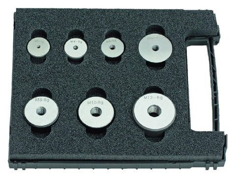 Gutlehrring-Satz M 3 - M 12 in Tol. 6g, 7-teilig, Fabrikat OWT, Artikel-Nr.33222