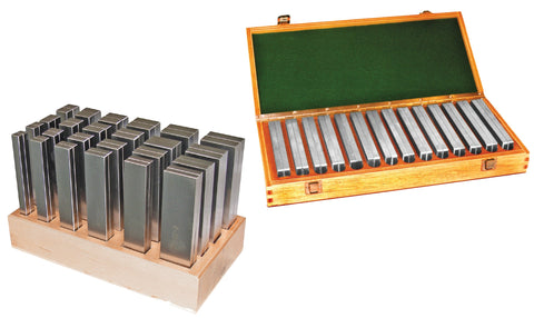 Parallelunterlagen-Satz DIN ISO 2768, Länge 150 mm, Querschnitt 8x11 bis 14x42 mm, Fabrikat OWT, Artikel-Nr.39207