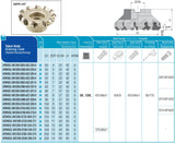 AFM45CL-SN1206-D160-C40-Z12 AKKO Planfräser 45° ø160 mm<br/>für SN.. 1206.., DCON=40 mm, LF=65 mm, APMX=6 mm, Z=12
