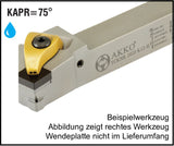 TCKNL 3232 P12-H AKKO T-System Außendrehhalter, KAPR=75°, links
