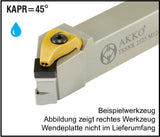 TSSNL 2525 M12-H AKKO T-System Aussendrehhalter 25x25 mm, links
