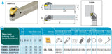 TCKNL 3232 P12-H AKKO Außendrehhalter H=32 mm<br/>für CN.. 1204.. Wendeplatte, KAPR=75°, links, LF=170 mm, mit Innenkühlung