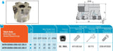 AHFM-XD0904-D050-A22-Z05-H AKKO Hochvorschub-Aufsteckfräser ø 50 mm<br/>für XD.. 0904 Aufnahme ø 22 mm, Z=5
