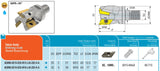 AEM90-XE19-D32-M16-L43-Z03-H-A AKKO S-System Wechselkopffräser KAPR=90° ø 32 mm<br/>für XE.. 19M5.. Gewindeschaft M16, LF=43 mm, Z=3