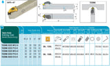 TSDNN 3232 P12-H AKKO Außendrehhalter T-System 32x32 mm<br/>für SN.. 1204.., LF=170 mm, WF=16 mm, KAPR=45°, mit Innenkühlung
