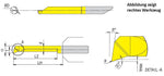 Mini-Cut-Einsatz aus VHM zum Innendrehen ødmin=4.2 mm  
<br/>Nutzlänge=10.2 mm, Hersteller AKKO