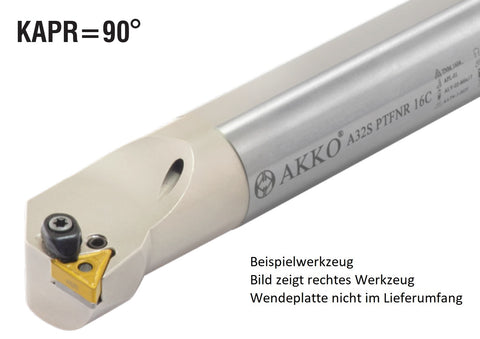 A25R PTFNR 16C Akko-Bohrstange ø 25 mm für ISO-WSP TNM. 1604..
<br/>rechts, 90° Anstellwinkel, mit Innenkühlung