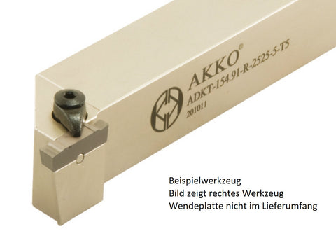 AKKO Außen-Stechhalter, kompatibel mit Sandvik-Stechplatte 154.91-3
<br/>links, Schaft 20 x 20 mm