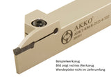 AKKO Außen-Stechhalter, kompatibel mit Kennametal-Stechplatte A4.-2
<br/>links, Schaft 20 x 20 mm