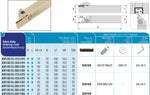 AKKO Außen-Stechhalter, kompatibel mit Sumitomo-Stechplatte GCM-3
<br/>links, Schaft 12 x 12 mm