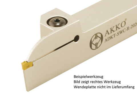 AKKO Außen-Stechhalter, kompatibel mit Sumitomo-Stechplatte WCF.-2
<br/>links, Schaft 20 x 20 mm