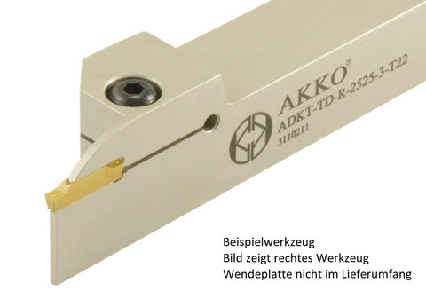 AKKO Außen-Stechhalter, kompatibel mit Taegutec-Stechplatte TD.-2
<br/>links, Schaft 20 x 20 mm