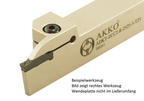 AKKO Außen-Stechhalter, kompatibel mit ZCC-Stechplatte Z.ED-2.5
<br/>links, Schaft 20 x 20 mm