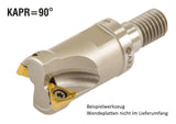 AKKO Einschraubfräser ø 32 mm, 90°, kompatibel mit Taegutec 3P.T 1004
<br/>Gewindeschaft M16, mit Innenkühlung, Z=5