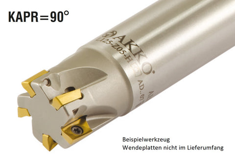 AKKO Wendeplatten-Schaftfräser ø 10 mm, 90°, kompatibel mit Pramet ADMX 0702..
<br/>Schaft-ø 08, mit Innenkühlung, Z=2