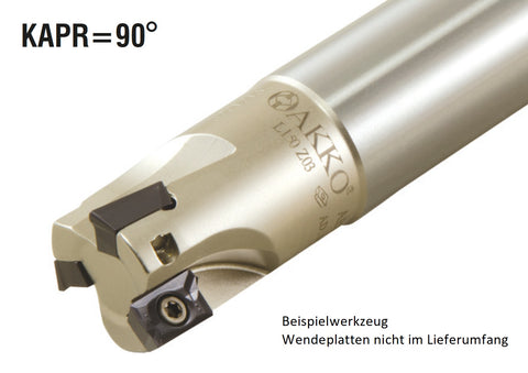 AKKO Wendeplatten-Schaftfräser ø 17 mm, 90°, kompatibel mit Dijet ADMT 1003..
<br/>Schaft-ø 16, ohne Innenkühlung, Z=2