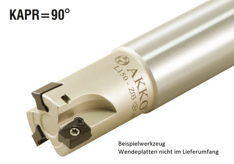 AKKO Wendeplatten-Schaftfräser ø 28 mm, 90°, kompatibel mit ZCC ANGX 110508
<br/>Schaft-ø 25, ohne Innenkühlung, Z=2