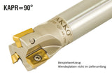 AKKO Wendeplatten-Schaftfräser ø 21 mm, 90°, kompatibel mit ISO AP.. 1003..
<br/>Schaft-ø 20, ohne Innenkühlung, Z=3