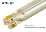 AKKO Wendeplatten-Schaftfräser ø 16 mm, 90°, kompatibel mit Taegutec AX.. 903
<br/>Schaft-ø 16, ohne Innenkühlung, Z=2