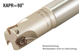 AKKO Wendeplatten-Schaftfräser ø 16 mm, 90°, kompatibel mit Sumitomo AX.T 1235..
<br/>Schaft-ø 16, ohne Innenkühlung, Z=2