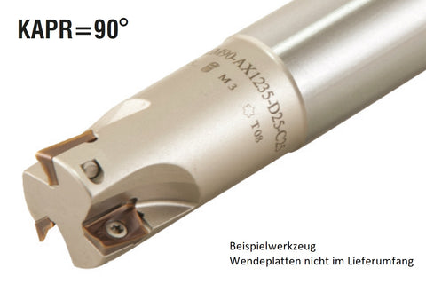 AKKO Wendeplatten-Schaftfräser ø 16 mm, 90°, kompatibel mit Sumitomo AX.T 1235..
<br/>Schaft-ø 16, ohne Innenkühlung, Z=2