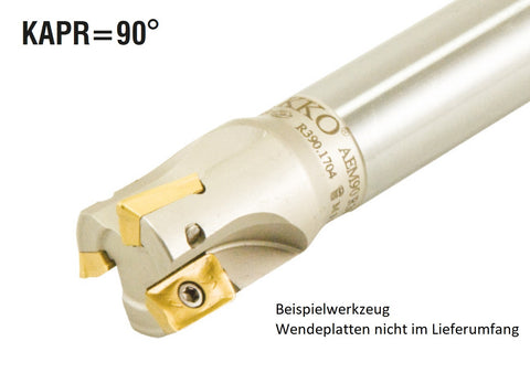 AKKO Wendeplatten-Schaftfräser ø 20 mm, 90°, kompatibel mit Sandvik R390 11T3..
<br/>Schaft-ø 20, mit Innenkühlung, Z=3