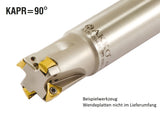 AKKO Wendeplatten-Schaftfräser ø 21 mm, 90°, kompatibel mit Pramet TNGX 1004..
<br/>Schaft-ø 20, mit Innenkühlung, Z=3